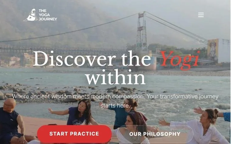 Homepage of The Yoga Journey